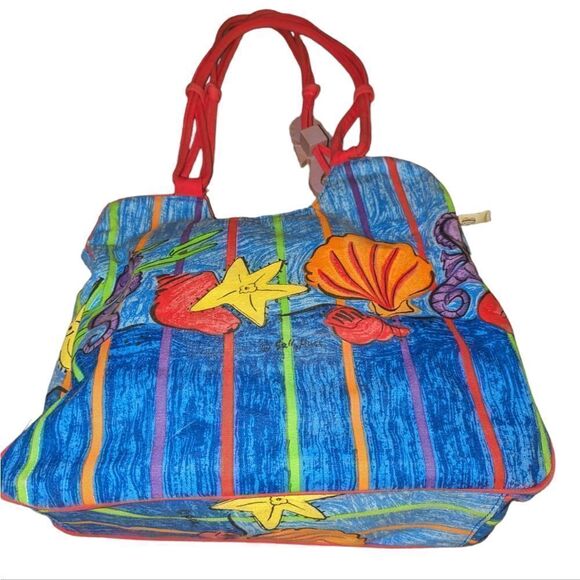 Sally Hess‎ 90s rainbow vintage seashell beach bag - Picture 3 of 12